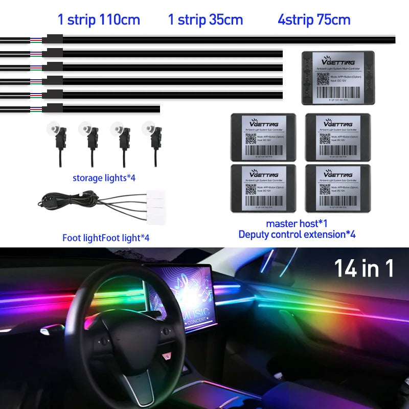 64-Color Car Ambient Light