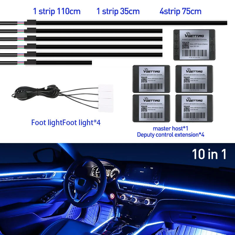 64-Color Car Ambient Light